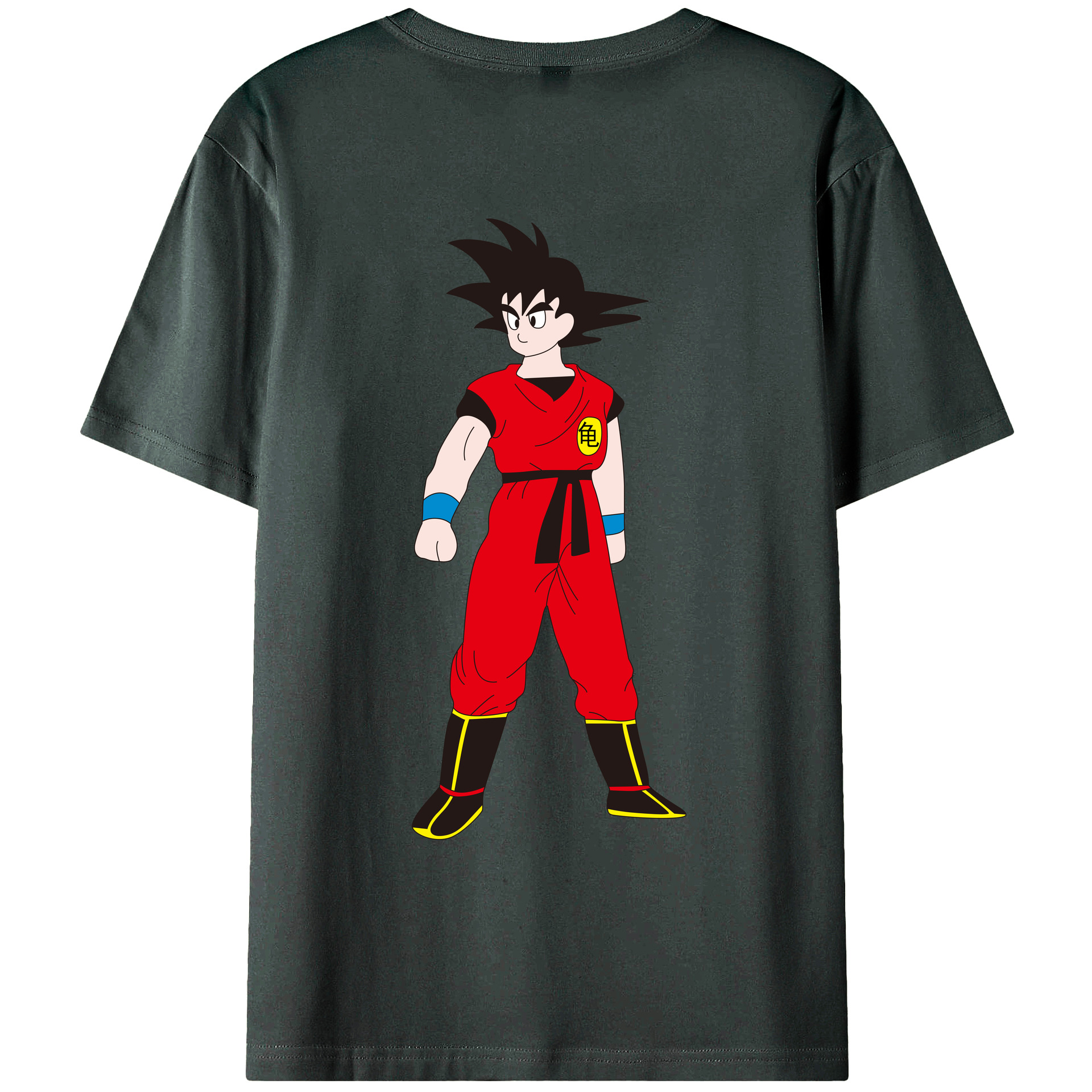 （画像用） ドラゴンボール 孫悟空（そん ごくう）Son Goku カカロット DRAGON BALL Kakarotto 綿100％ メンズ半袖Tシャツ（バックプリント） 通気性